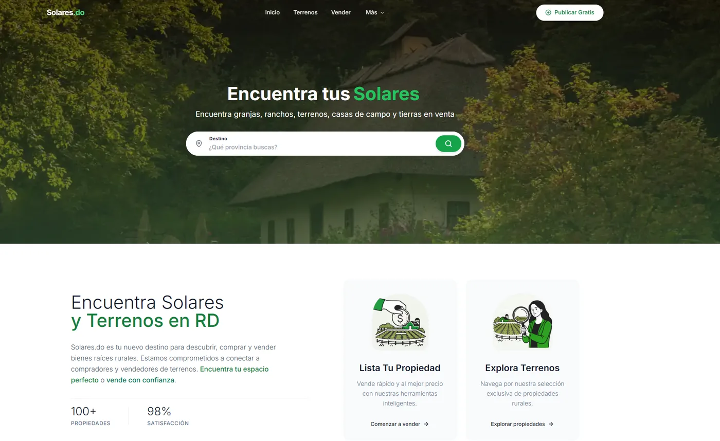 Solares.do, portal de terrenos y propiedades en República Dominicana
